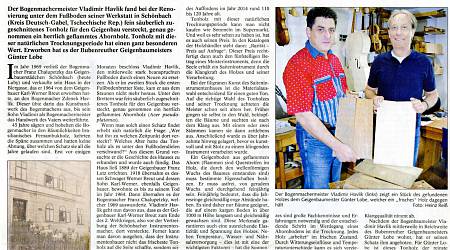 Der Geigenboden unter dem Fußboden